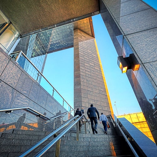 stairs in a tall building